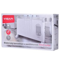 Vigan Vigan THV1 1800W konvektorski grelnik, električni, bela, 3 nivoji moči, primeren za notranjo uporabo, zaščita pred pregrevanjem