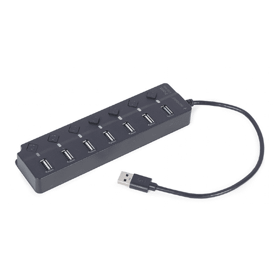 Gembird USB razdelilnik s stikalom 7-vrat UHB-U3P1U2P6P-01