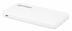 Manhattan Manhattan Power Bank, 10000 mAh, izhod: (2,1A in 1A), vhod: 2x USB-A (2,1A in 1A): (oba 2A), bela, enoletna garancija, blister