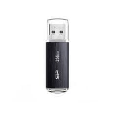 Silicon Power Silikonska moč Blaze B02 USB ključek 256 GB, USB Type-A 3.2 Gen 1, črn, eleganten in praktičen prenosni shranjevanje podatkov