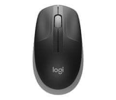 Logitech Logitech M190 brezžična optična miška, 1000 DPI, ambidextrna, črna, dolga življenjska doba baterije 18 mesecev