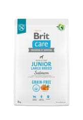 Brit Suha hrana za mladega psa (3 mesece - 2 leti), velike pasme nad 25 kg - Brit Care Dog Grain-Free Junior Large salmon 3kg