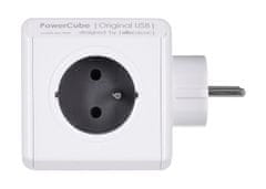 Allocacoc Allocacoc PowerCube Original USB Tip E - 4 AC vtičnice, 2 USB, notranja uporaba, siva, CE certifikat