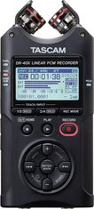 TASCAM Tascam DR-40X prenosni digitalni дикtafon z USB vmesnikom in 4-kanalnim stereo snemanjem, črna barva