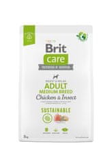 Brit BRIT Care Dog Sustainable Adult Medium Breed Chicken &amp; Insect - suha hrana za pse - 3 kg