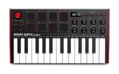 Akai AKAI MPK Mini MK3 MIDI Kontrolna Tipkovnica s 25 Tipkami, 8 Blazinicami, Črna/Rdeča