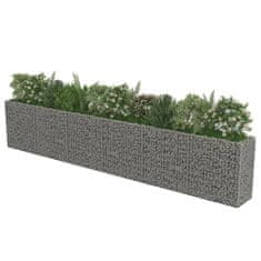 Vidaxl Visoka greda gabion pocinkano jeklo 540x50x100 cm