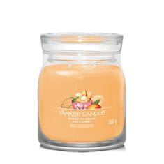 Yankee Candle Aromatična sveča Signature glass medium Mango Ice Cream 368 g