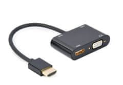 shumee GEMBIRD ADAPTER HDMI MOŠKI NA HDMI ŽENSKI + VGA ŽENSKI Z AVDIOM + POWER PORT