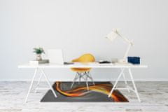 Decormat Podloga za stol Oranžno siva abstrakcija 100x70 cm 