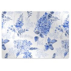 Decormat Podloga za stol parket Modra hortenzija 100x70 cm 