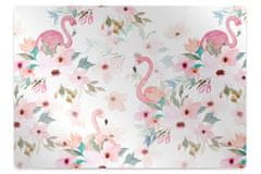 Decormat Podloga za stol Flamings flowers 100x70 cm 