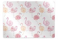Decormat Podloga za pisarniški stol Flamingos and flowers 120x90 cm 