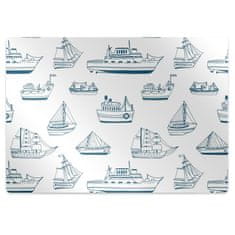 Decormat Podloga za pisarniški stol Blue ships 120x90 cm 