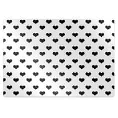 Decormat Podloga za pisarniški stol Black hearts 100x70 cm 