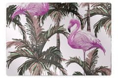 Decormat Podloga za stol Flamingos in palm trees 120x90 cm 