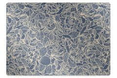 Decormat Podloga za pisalni stol Blue flower 140x100 cm 