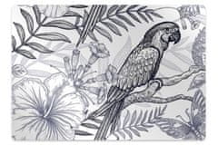 Decormat Podloga za stol Sketched parrot 100x70 cm 
