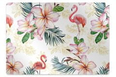 Decormat Podloga za pisalni stol Flamings in flowers 100x70 cm 