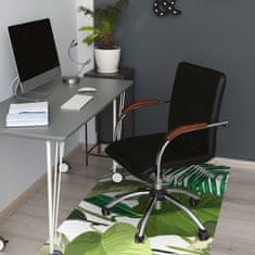 Decormat Zaščitna podloga za stol Zeleni listi 100x70 cm 