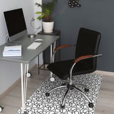 Decormat Podloga za stol Black and white wheels 100x70 cm 