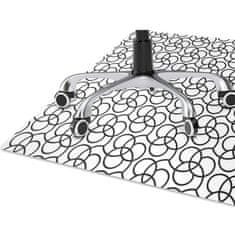 Decormat Podloga za stol Black and white wheels 100x70 cm 