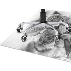 Decormat Podloga za pisarniški stol Black and white roses 120x90 cm 