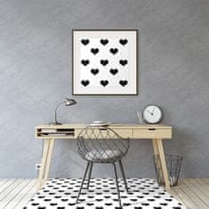 Decormat Podloga za pisarniški stol Black hearts 100x70 cm 