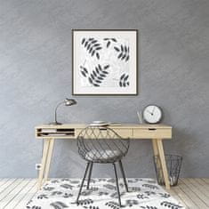 Decormat Podloga za pisarniški stol Black gray leaves 100x70 cm 