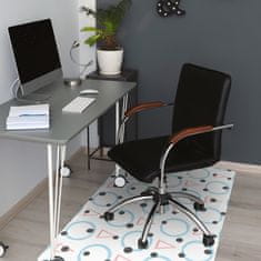 Decormat Podloga za pisalni stol Wheels and triangles 100x70 cm 