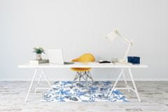 Decormat Podloga za pisalni stol Blue flowers 100x70 cm 