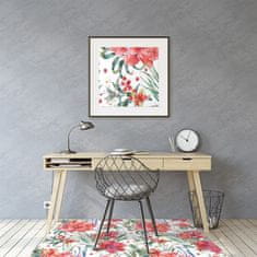 Decormat Podloga za pisarniški stol Red flowers 100x70 cm 