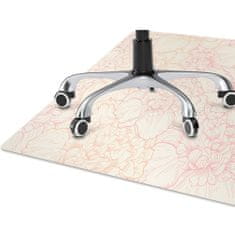Decormat Podloga za pisalni stol Pink peonies 100x70 cm 