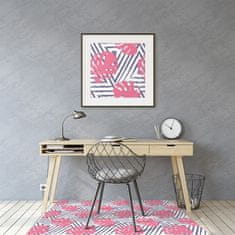Decormat Podloga za pisalni stol Pink leaves 120x90 cm 