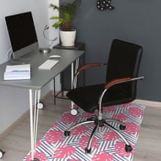Decormat Podloga za pisalni stol Pink leaves 120x90 cm 