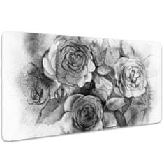 Decormat Podloga za pisalno mizo Black and white roses 100x50 cm 