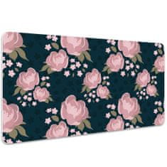 Decormat Podloga za pisalno mizo Pink flowers 100x50 cm 