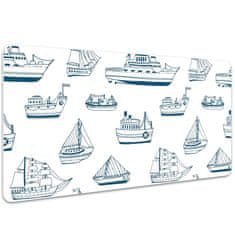 Decormat Podloga za pisalno mizo Blue ships 100x50 cm 