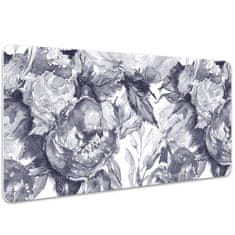 Decormat Podloga za pisalno mizo Gray flowers 100x50 cm 