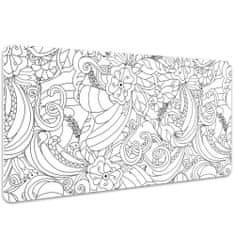 Decormat Podloga za pisalno mizo Doodle pattern 100x50 cm 