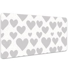 Decormat Podloga za mizo Gray hearts 100x50 cm 