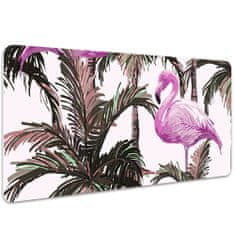 Decormat Podloga za pisalno mizo Flamingos in palm trees 90x45 cm 