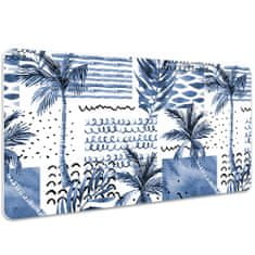 Decormat Podloga za pisalno mizo Blue palm 90x45 cm 