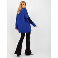 RUE PARIS Ženski pulover z oversized napisom RUE PARIS kobalt LC-SW-8050.95P_394136 Univerzalni