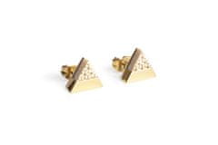 BeWooden ženske uhani z lesenim detajlom Virie Earrings Triangle univerzalna