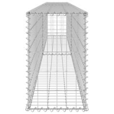 Vidaxl Gabionska stena s pokrovi iz pocinkanega jekla 300x30x50 cm