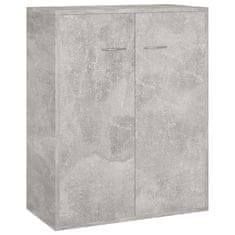 Vidaxl Komoda betonsko siva 60x30x75 cm iverna plošča