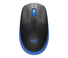 Logitech Logitech M190 brezžična optična miška, 1000 DPI, ambidextra, črna, dolgo življenjsko dobo baterije, za pisarno