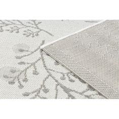 eoshop Avtorska preproga FLAT 48774/367 Leaves Birds - KREM Grey (Avtorske - Velikost: 80x150 cm)