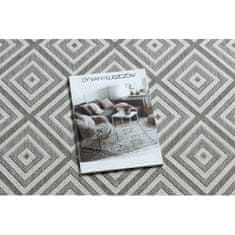 eoshop Preproga FLAT SISAL 48607637 Square diamant siva / krem ( - Velikost: 80x150 cm)